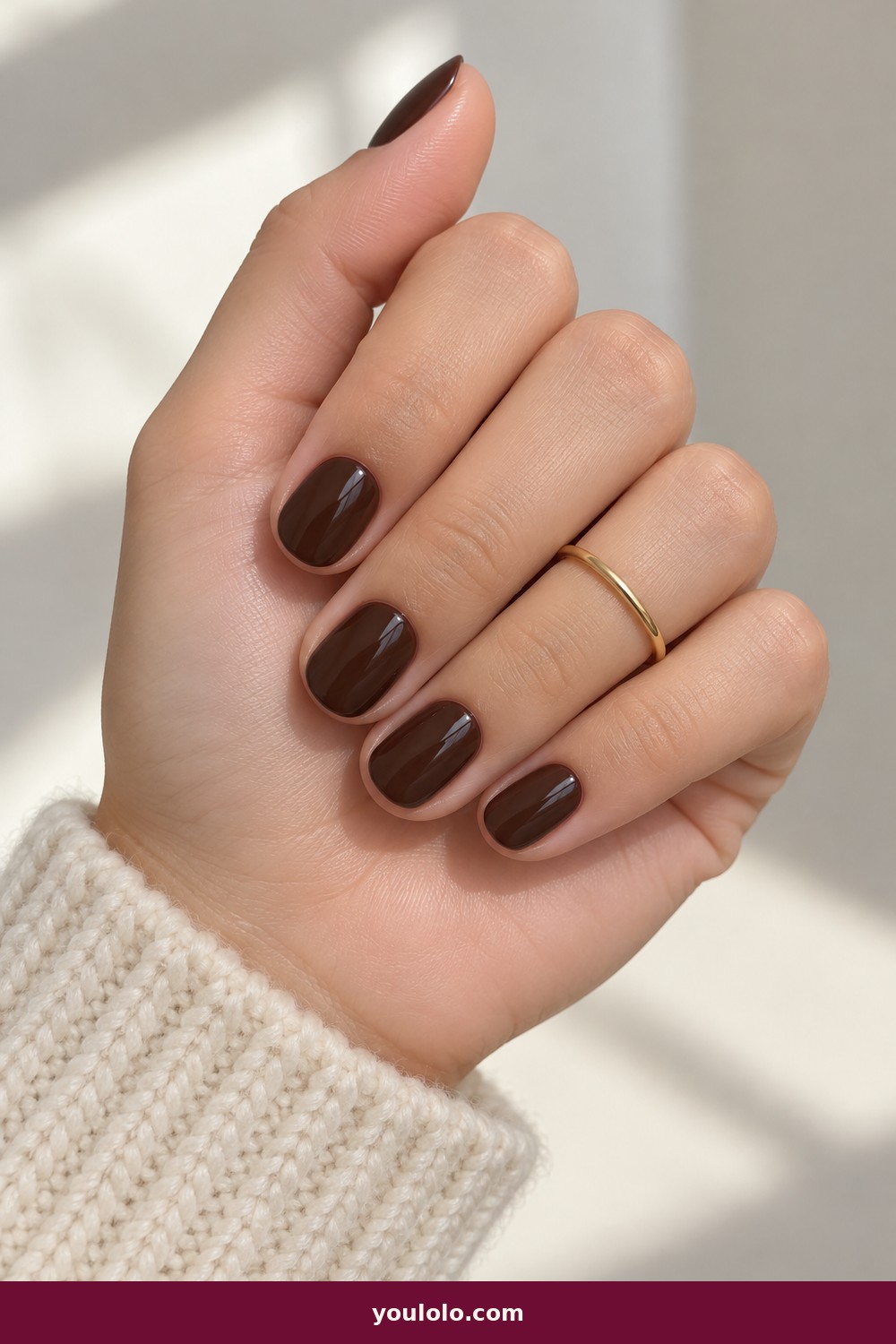 Espresso Gloss — Nails Fall idea 1