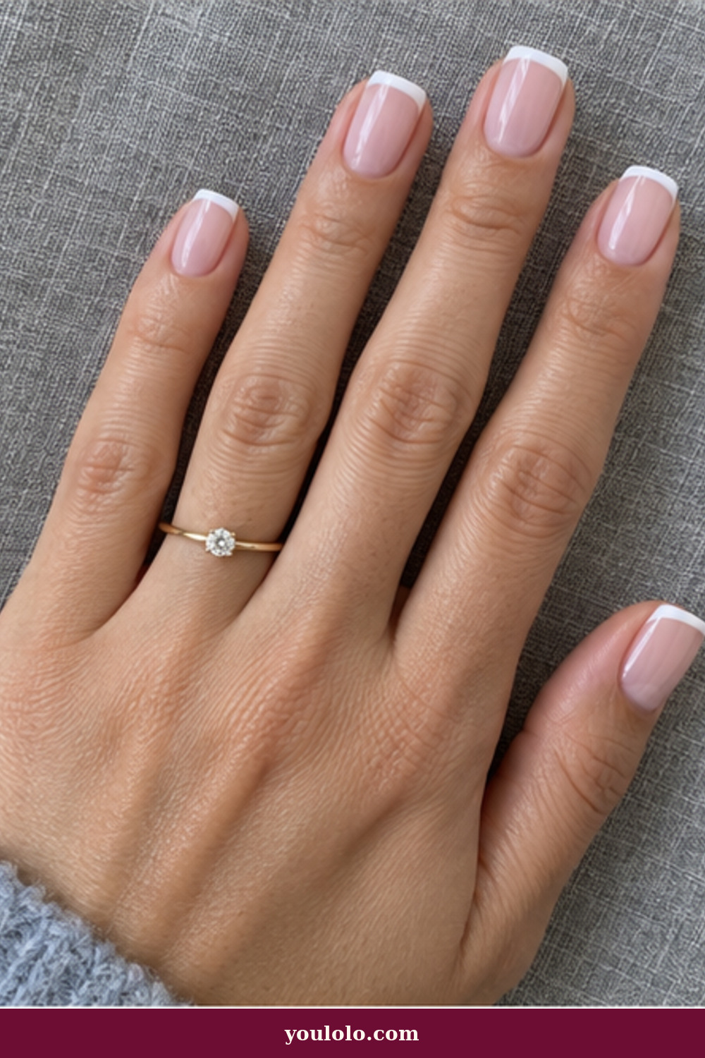 Squoval Nails idea 1: Milky Micro French