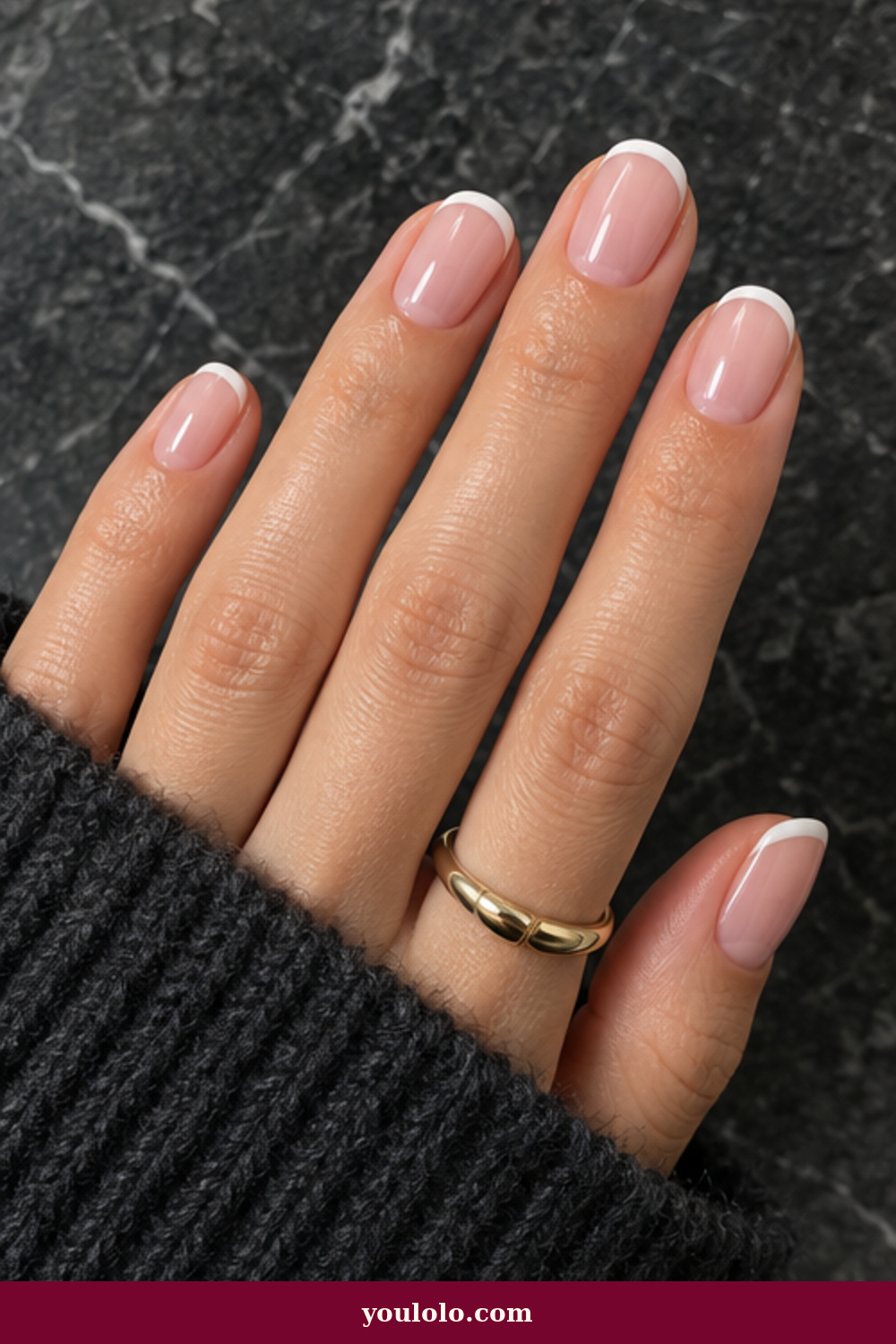 Luxury Nails idea 1: Soap-Sheen Micro French