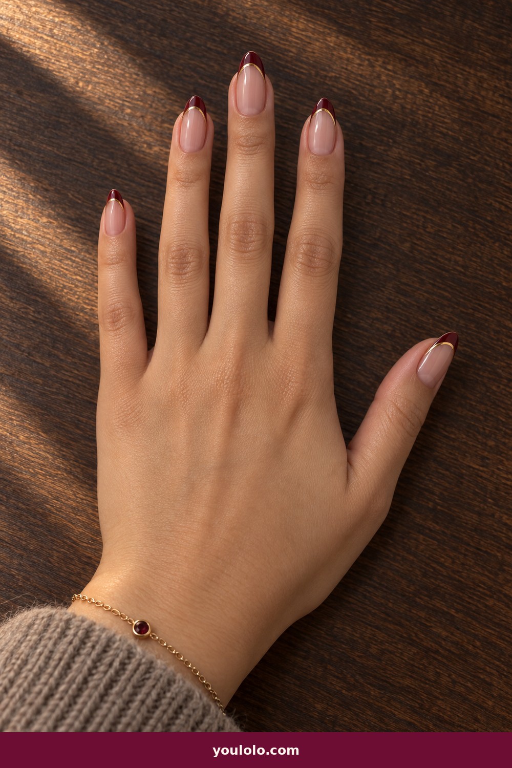 Stacked Gold Bangles — Bangle Nails idea 1