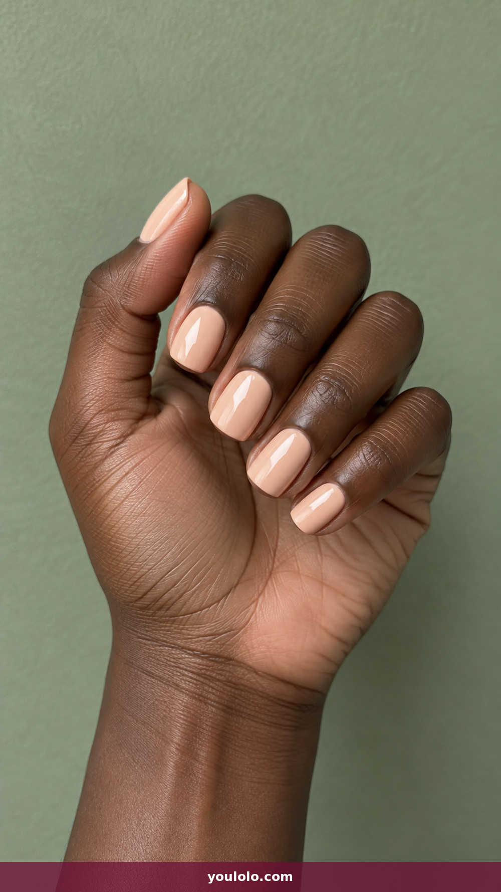 Peach Nails idea 2: Apricot Milk Gloss in a realistic fall manicure
