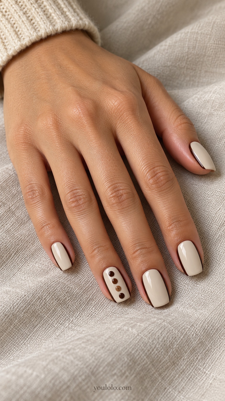 sweater nails — Espresso Cardigan Edges