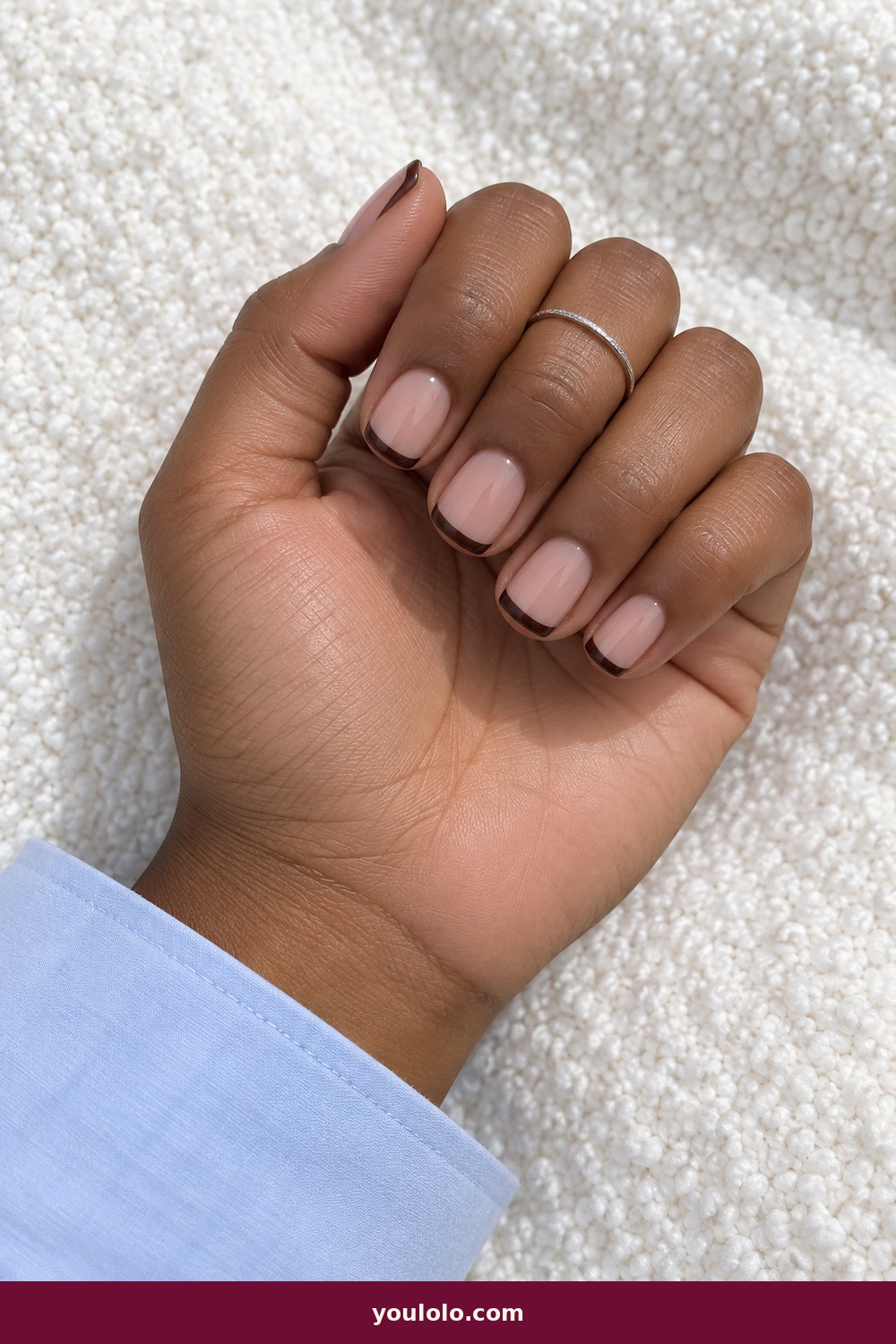 Pearl Chrome French — French Nails Ideas idea 2