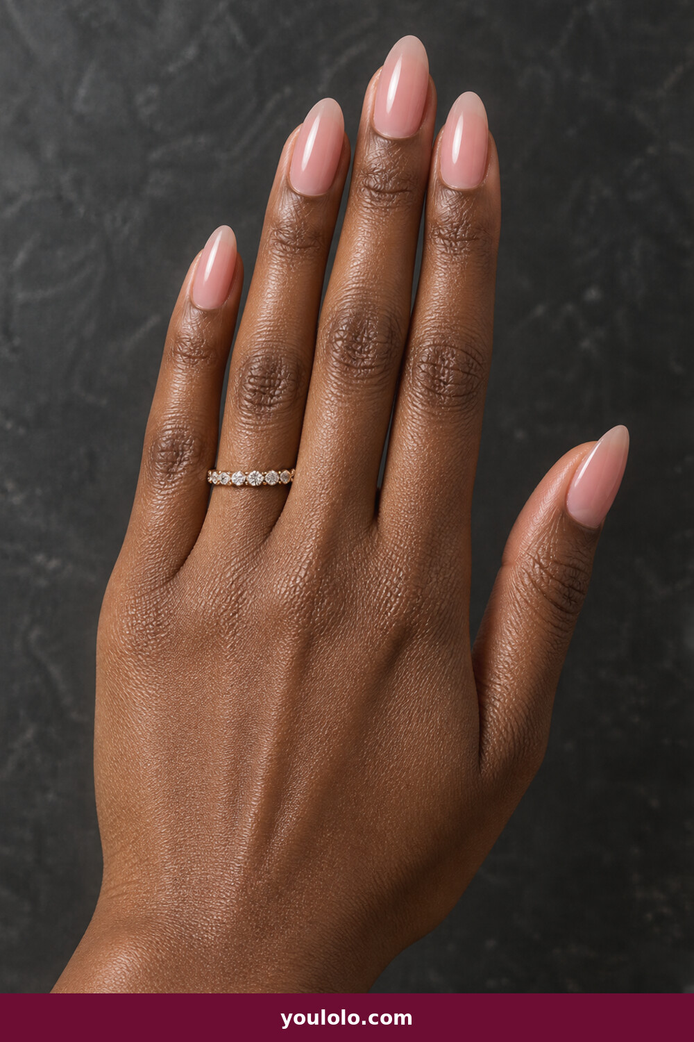 Glass Nails idea 2: Pink-Tinted Glass
