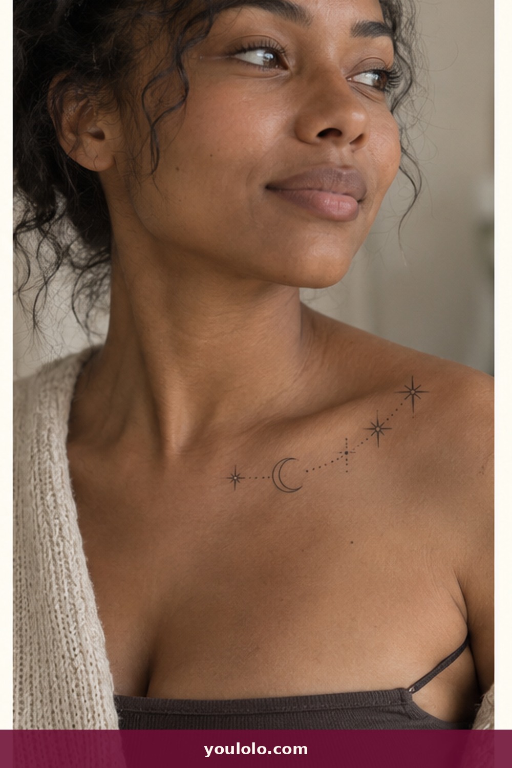 Celestial Collarbone Arc — idea 3 from Fine Line Tattoos for Women