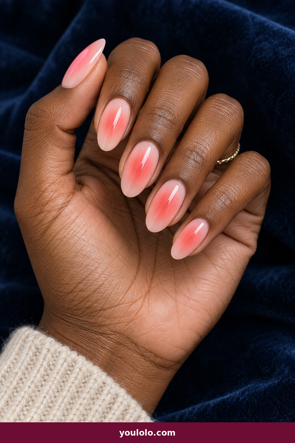 Pink Summer Nails idea 3: Coral Pink Aura