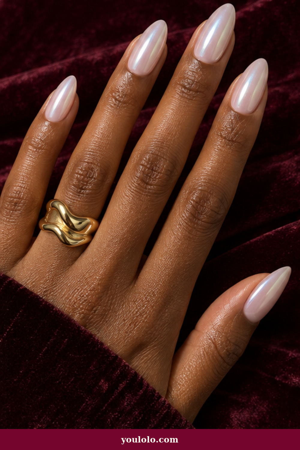 Cool Girl Nails idea 3: Milky Pearl Glaze