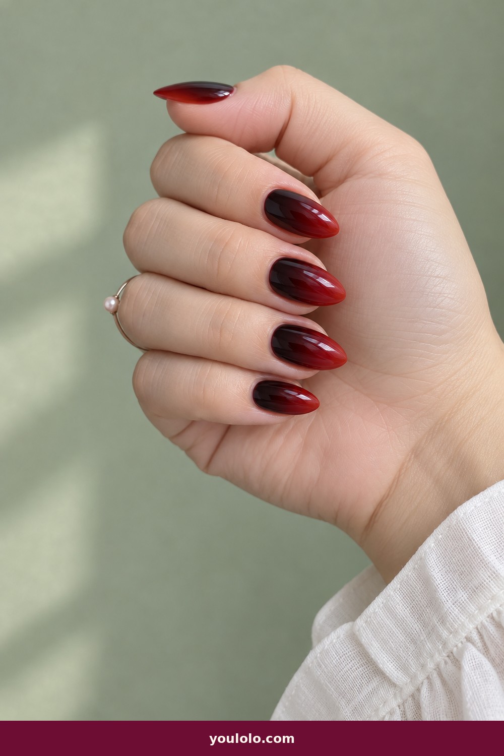 Burgundy Cat-Eye — Vampire Nails idea 4
