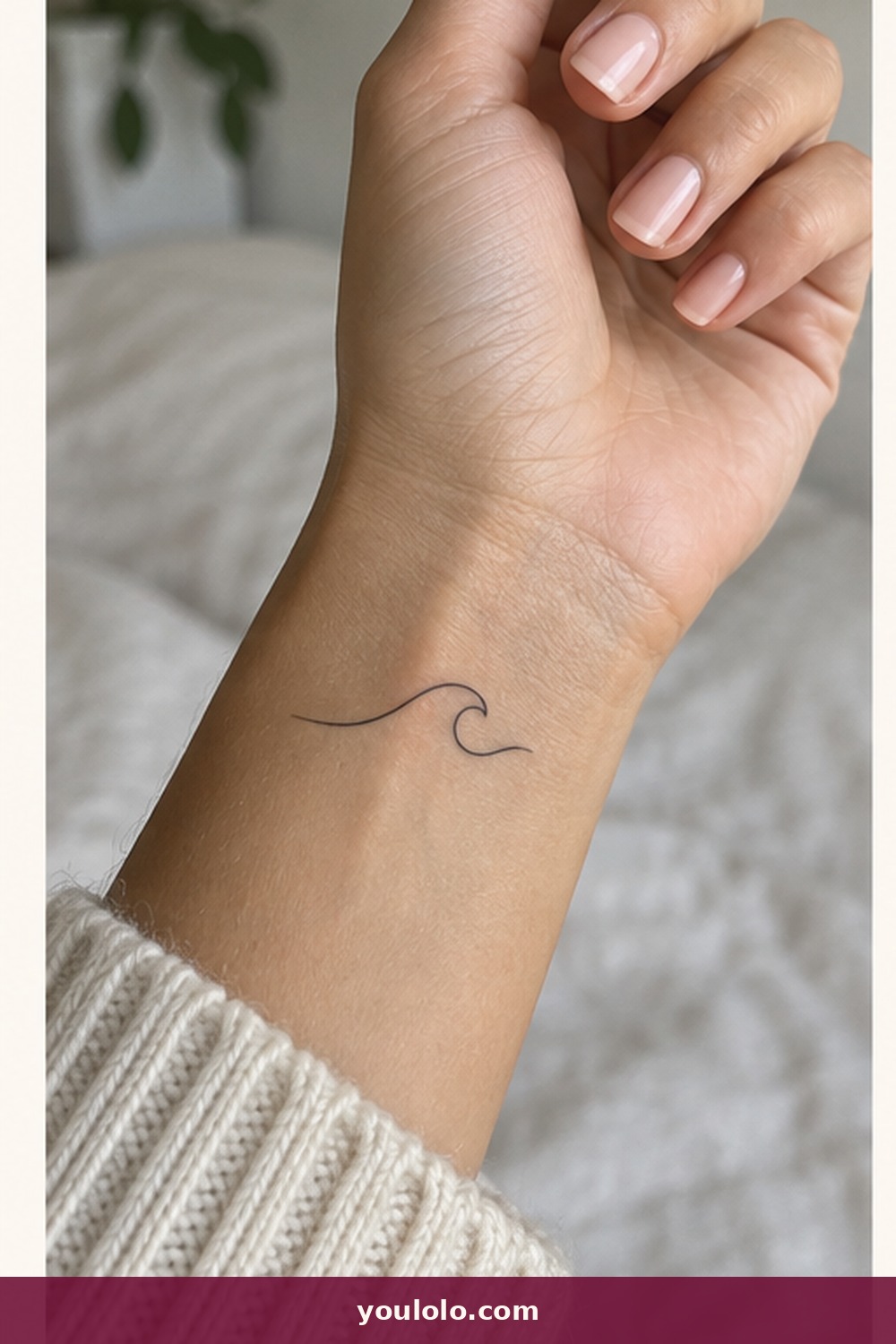 Single-Line Ocean Wave — idea 4 from Dainty Wrist Tattoos for Women