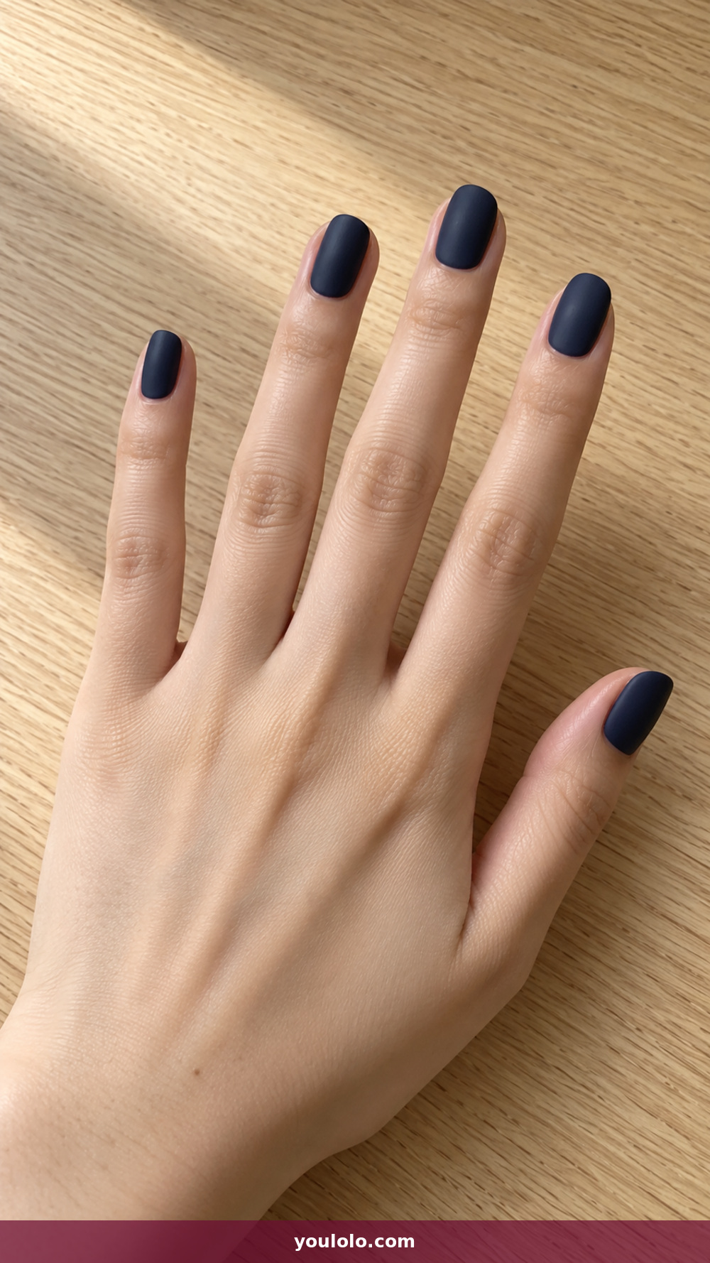 Matte Nails idea 5: Midnight Ink Matte in a realistic fall manicure