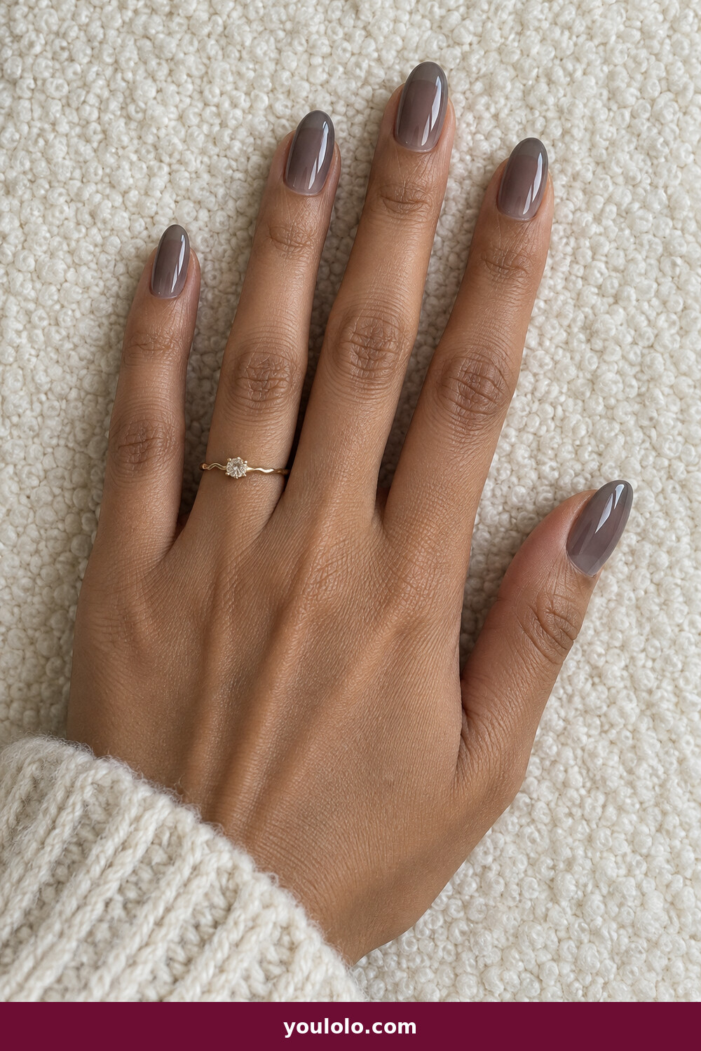 Glass Nails idea 5: Smoked Glass Grey