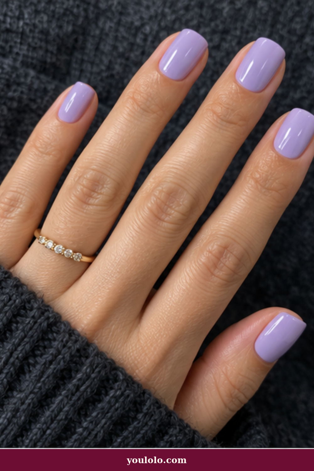 Squoval Nails idea 5: Soft Lavender Cream