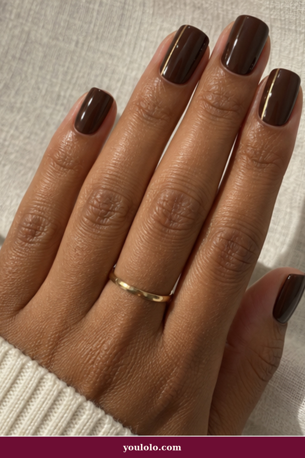 Squoval Nails idea 6: Espresso Gloss