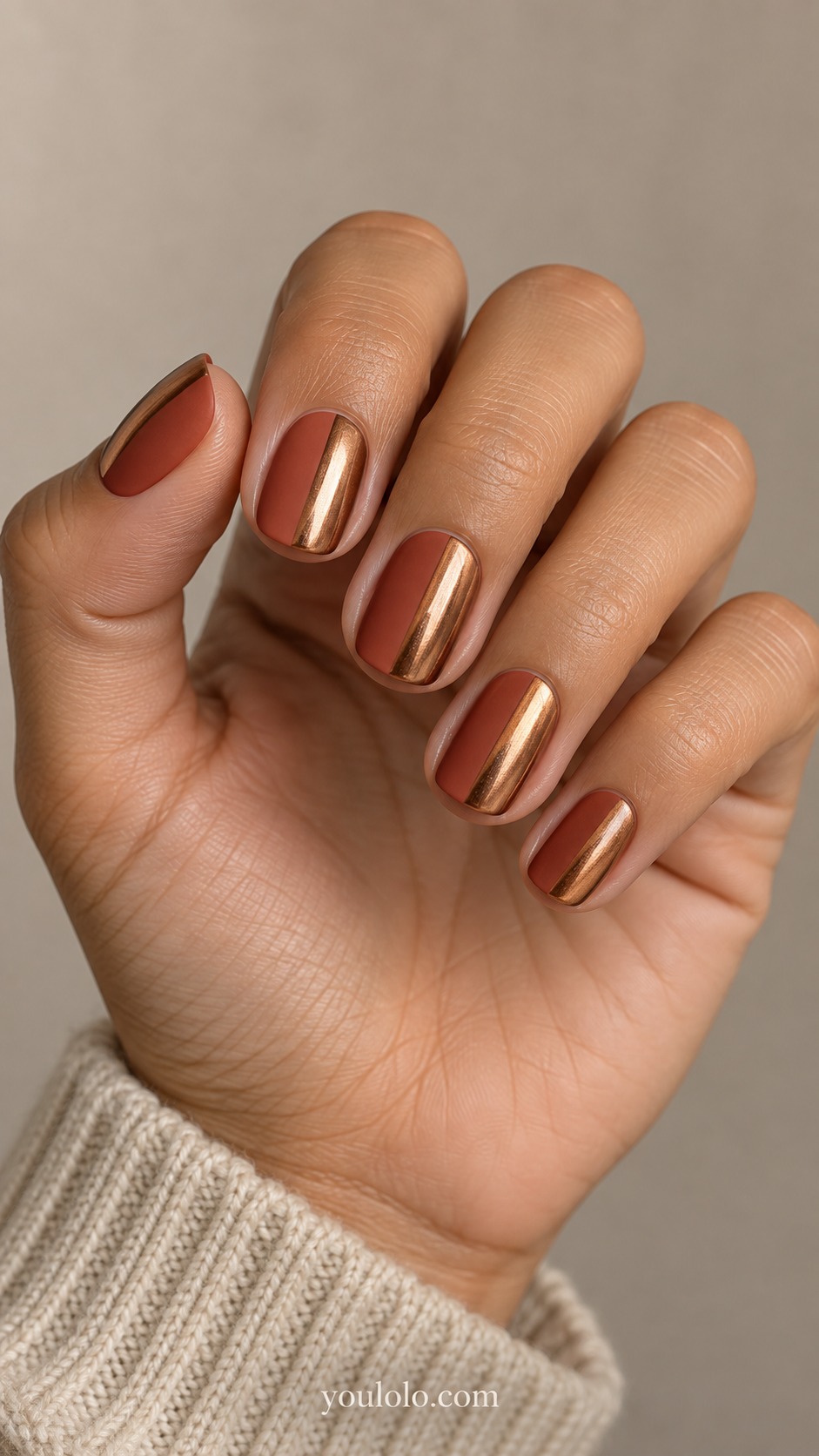 copper chrome nails — Terracotta Split Surface