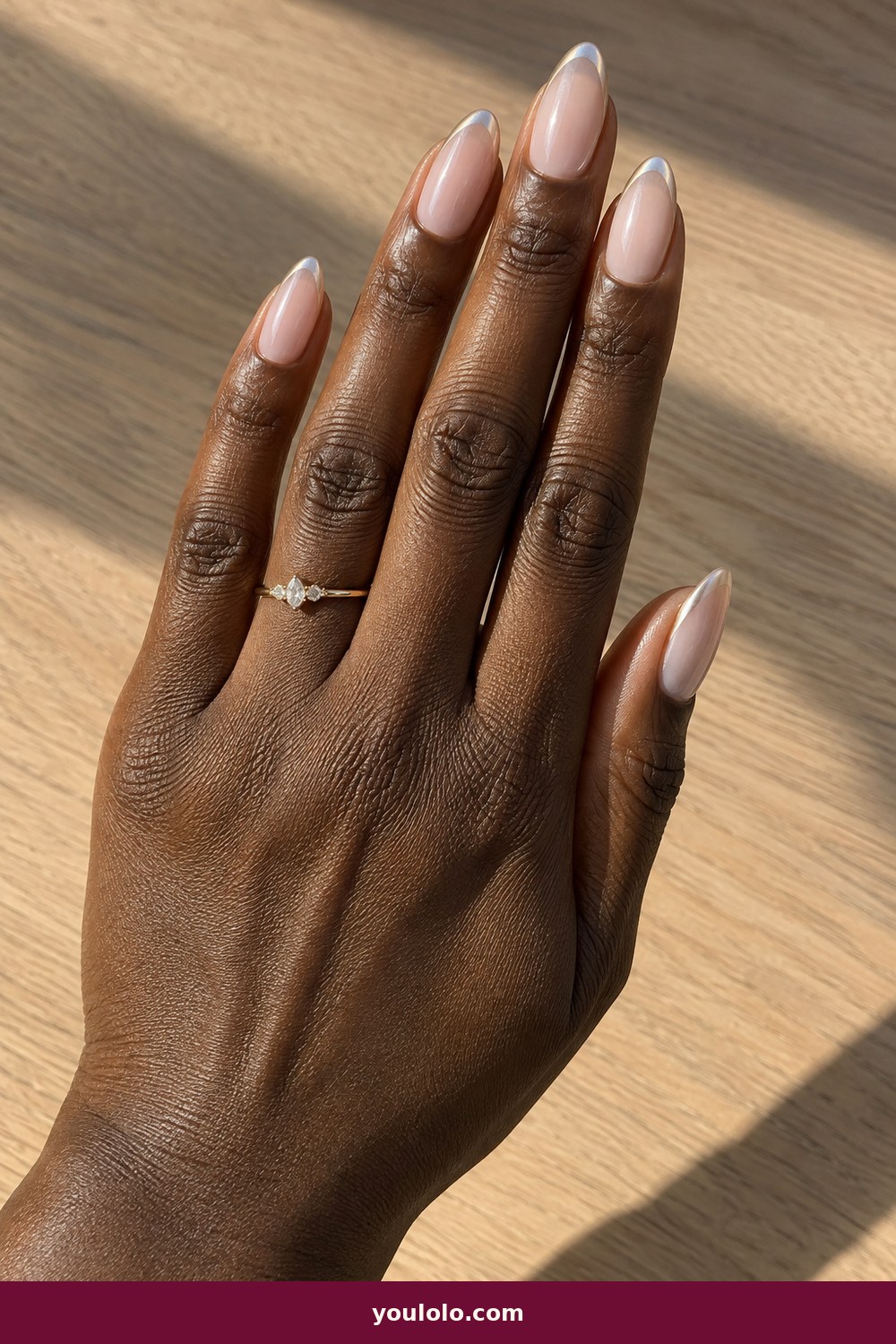 Funny Bunny Nails idea 6: White Chrome Edge