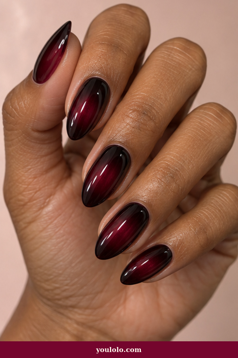 Luxury Nails idea 7: Black Cherry Aura