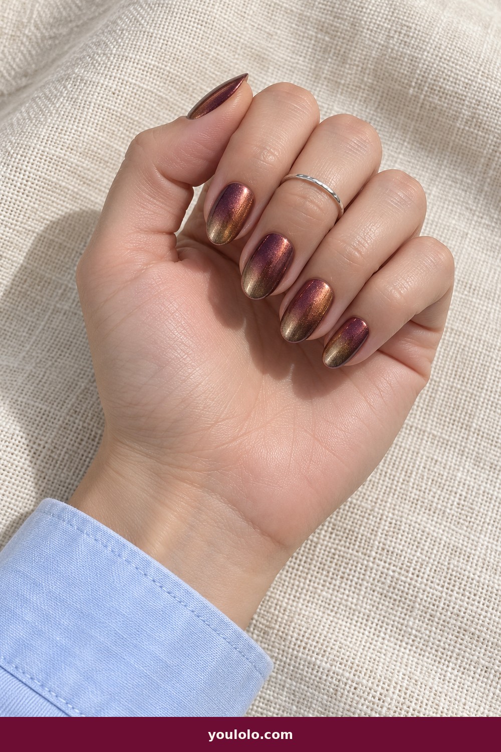 Metallic Sunset — Nails Fall idea 7