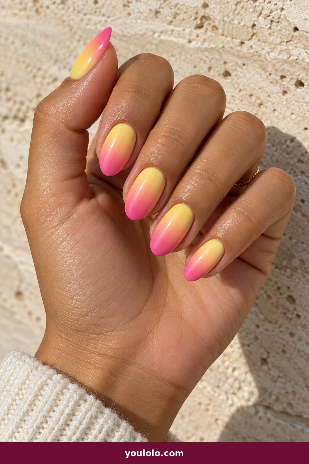 Pink Summer Nails idea 7: Pink Lemonade Ombré