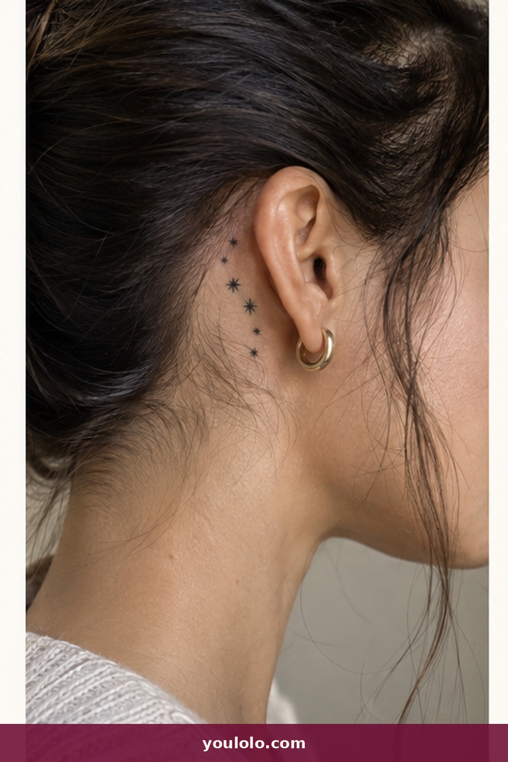 Seven-Dot Constellation — idea 7 from Behind the Ear Tattoos for Women