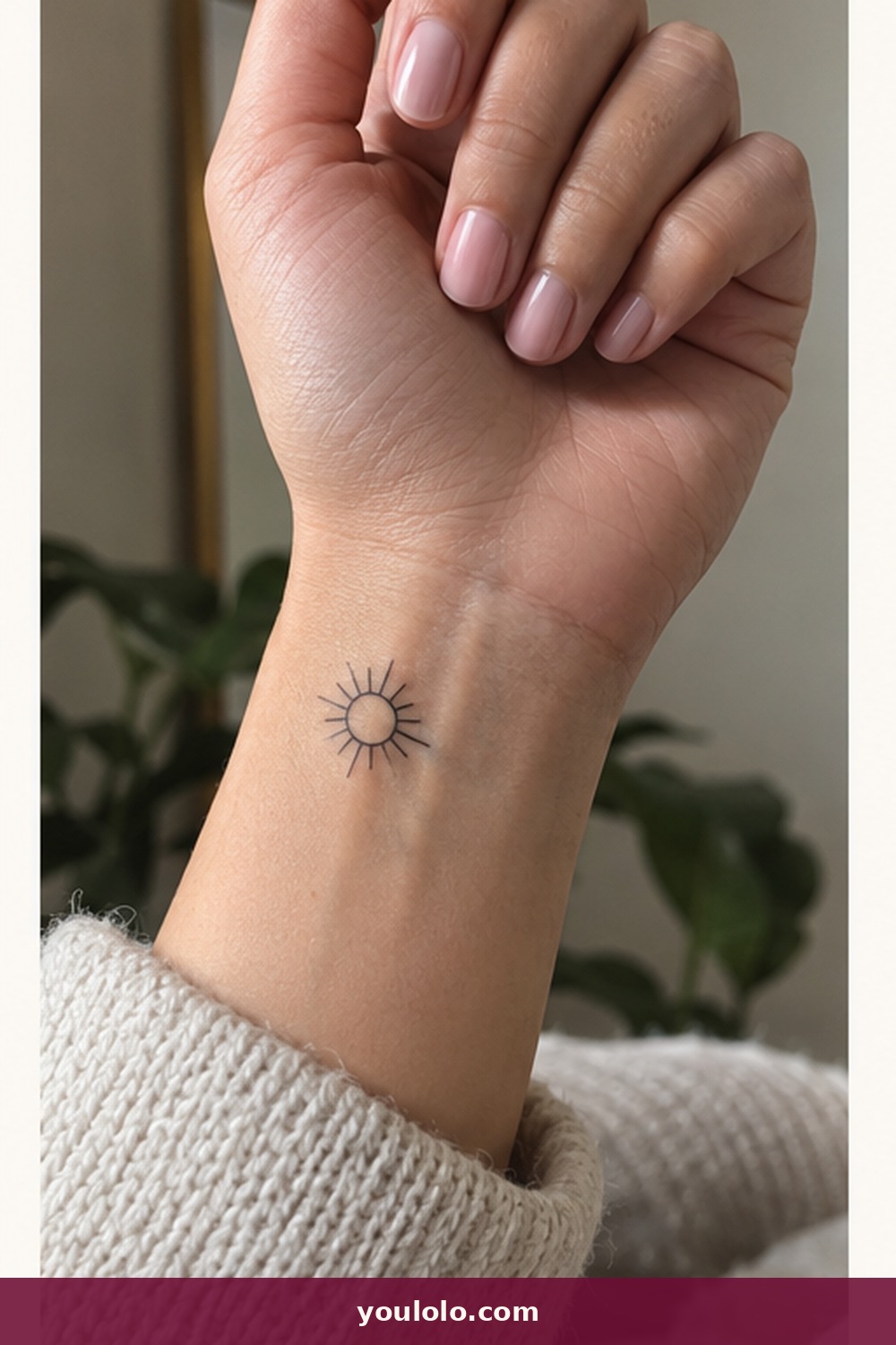 Tiny Radiating Sun — idea 7 from Dainty Wrist Tattoos for Women