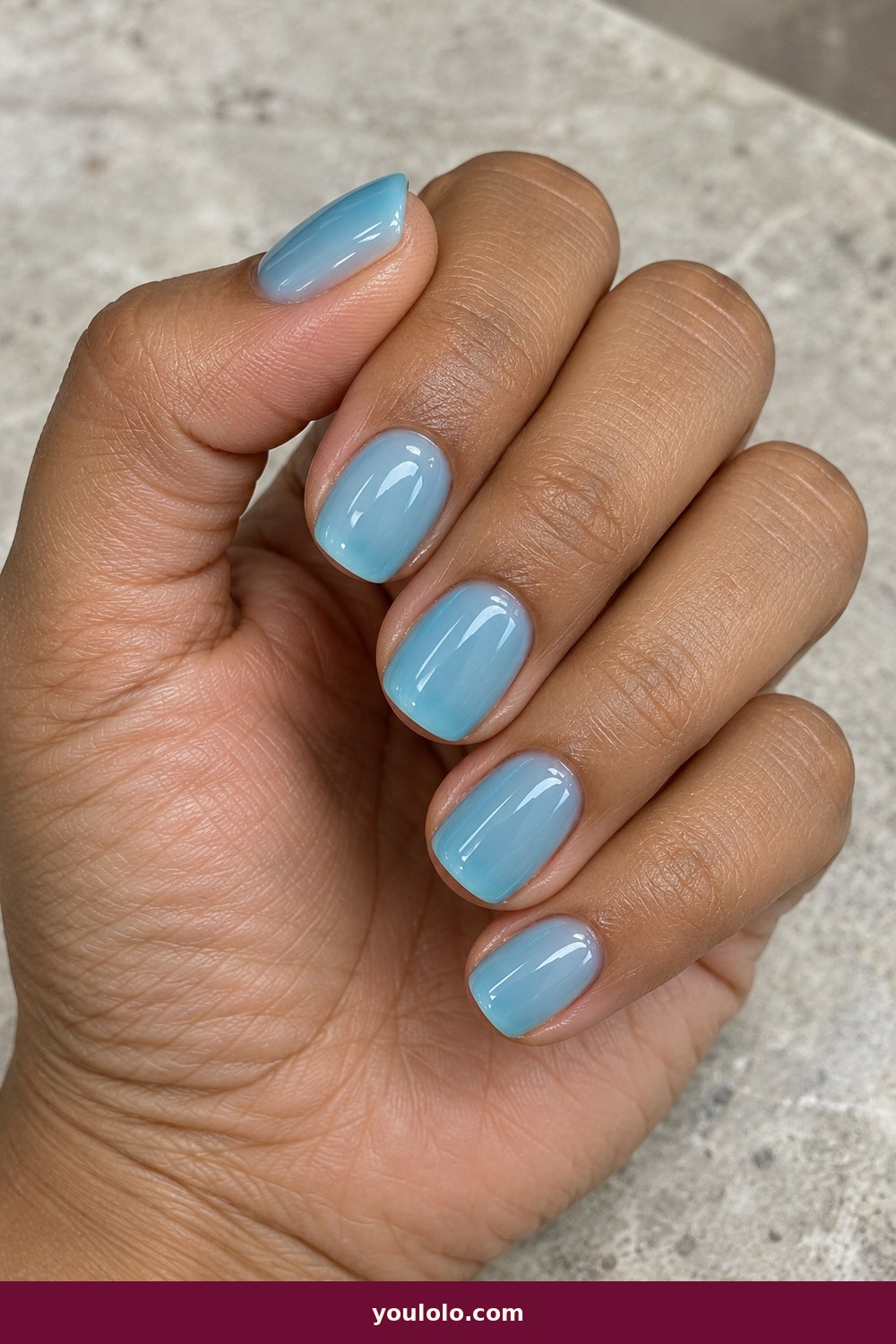 Cruise Nails idea 8: Pool Blue Jelly