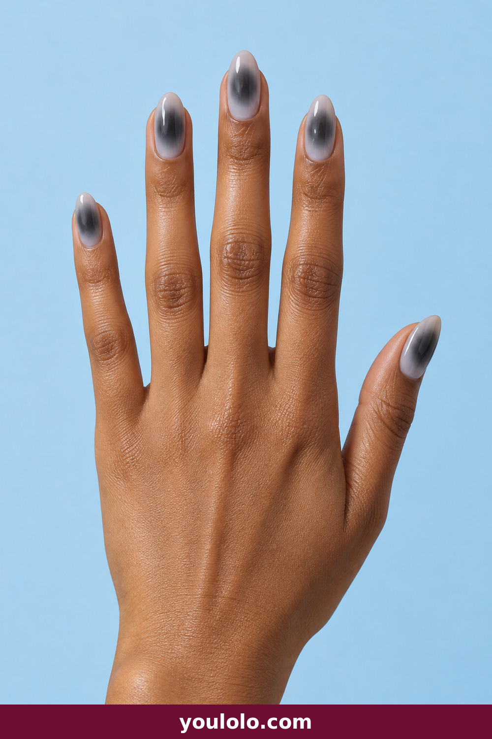 Grey Nails idea 8: Smoke Aura