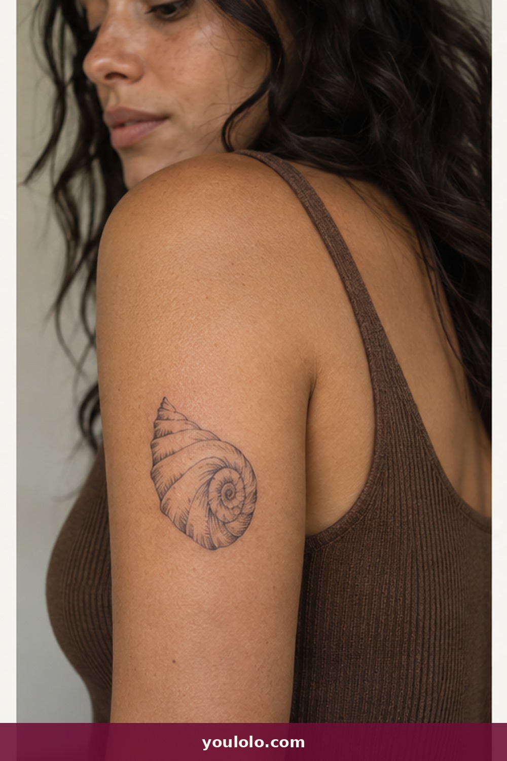 Spiral Seashell — idea 8 from Fine Line Tattoos for Women