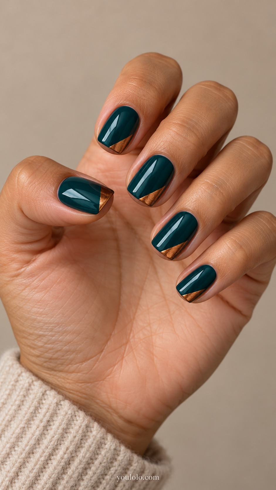 copper chrome nails — Teal Copper Corner