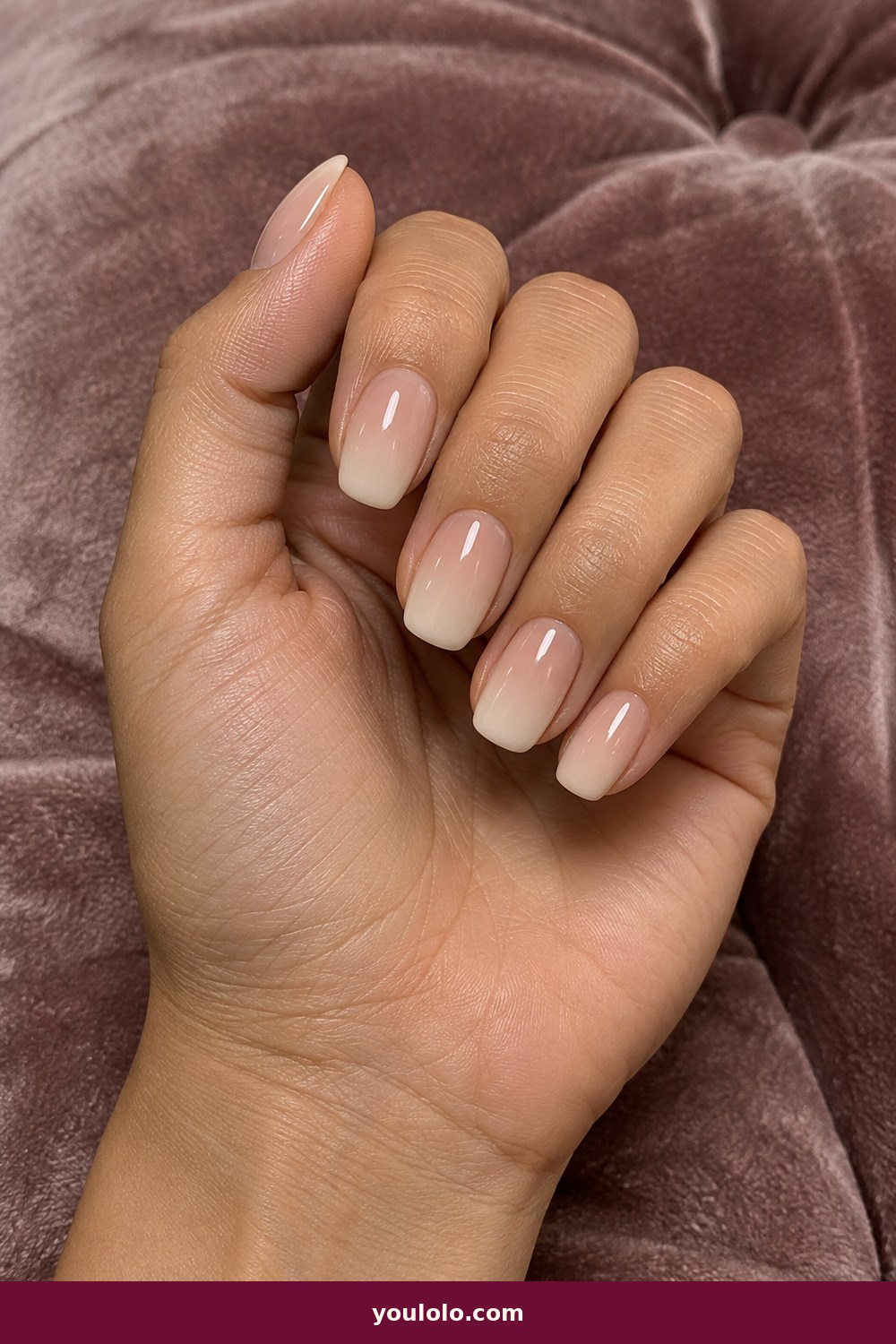 Beige Nails idea 9: Almond Milk Ombré