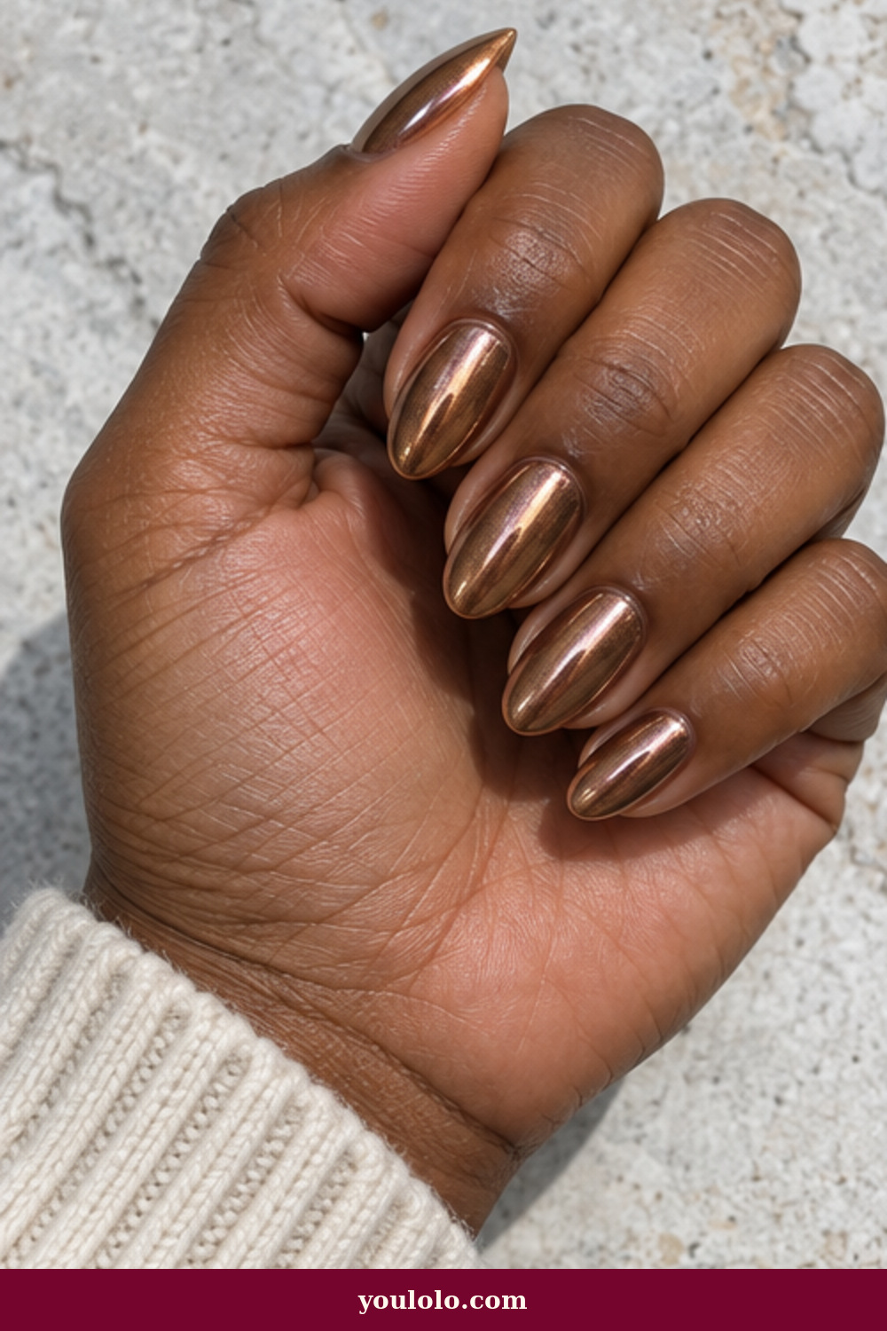Glazed Nails idea 9: Bronze Glass