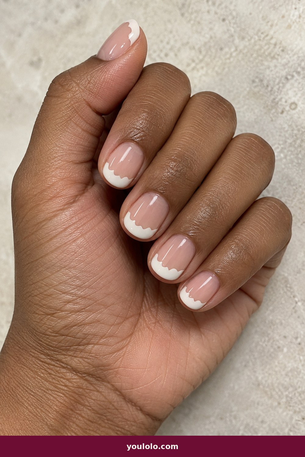 Funny Bunny Nails idea 9: Milky Scallop French