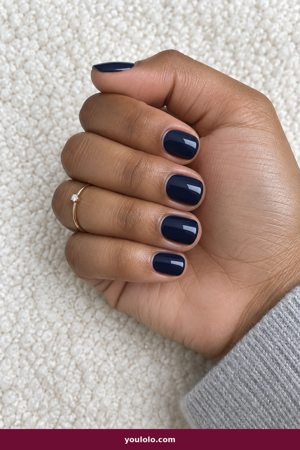 Navy Almost Black — Nails Fall idea 9