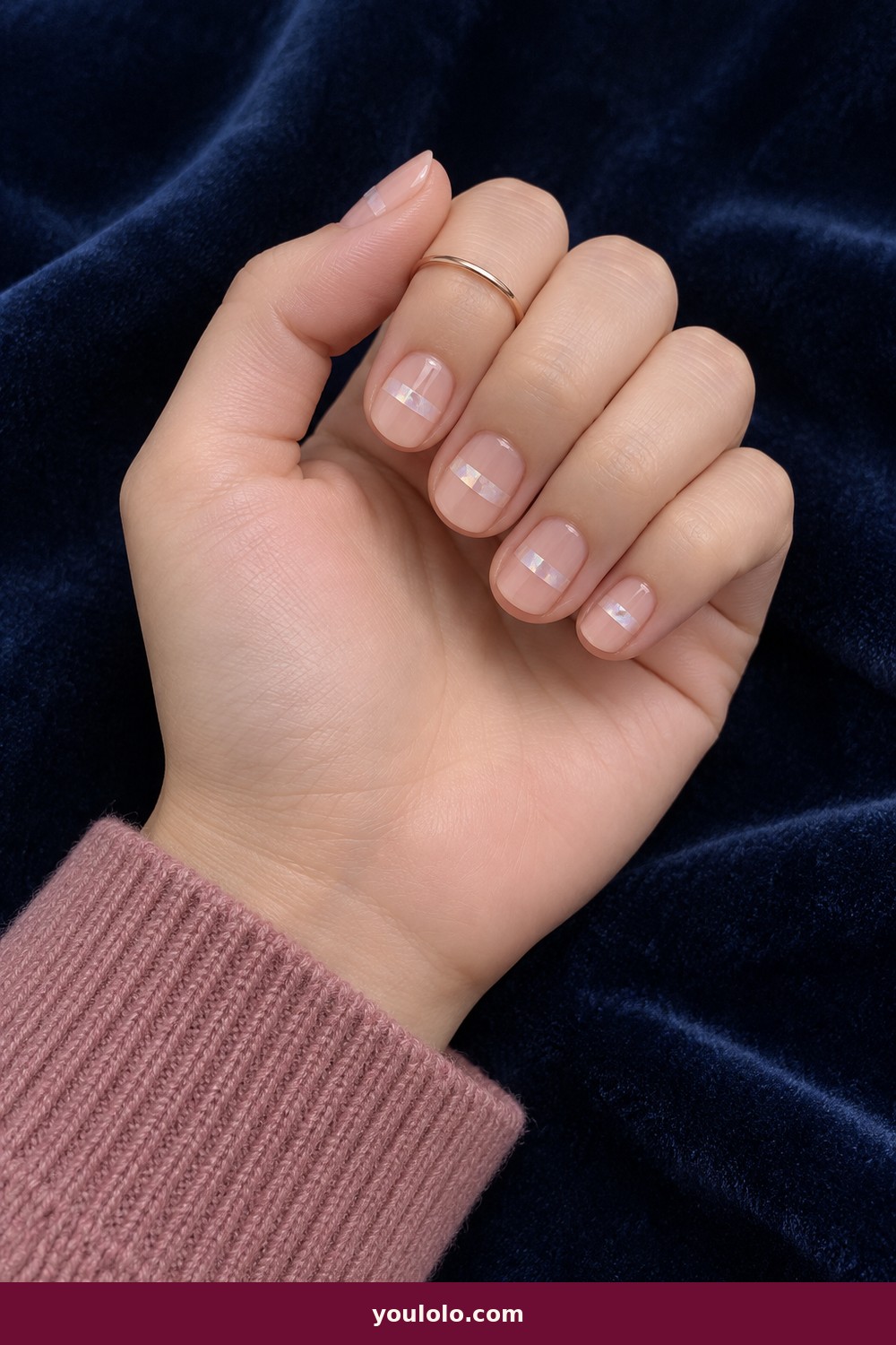 Chrome Bracelet French — Bangle Nails idea 10
