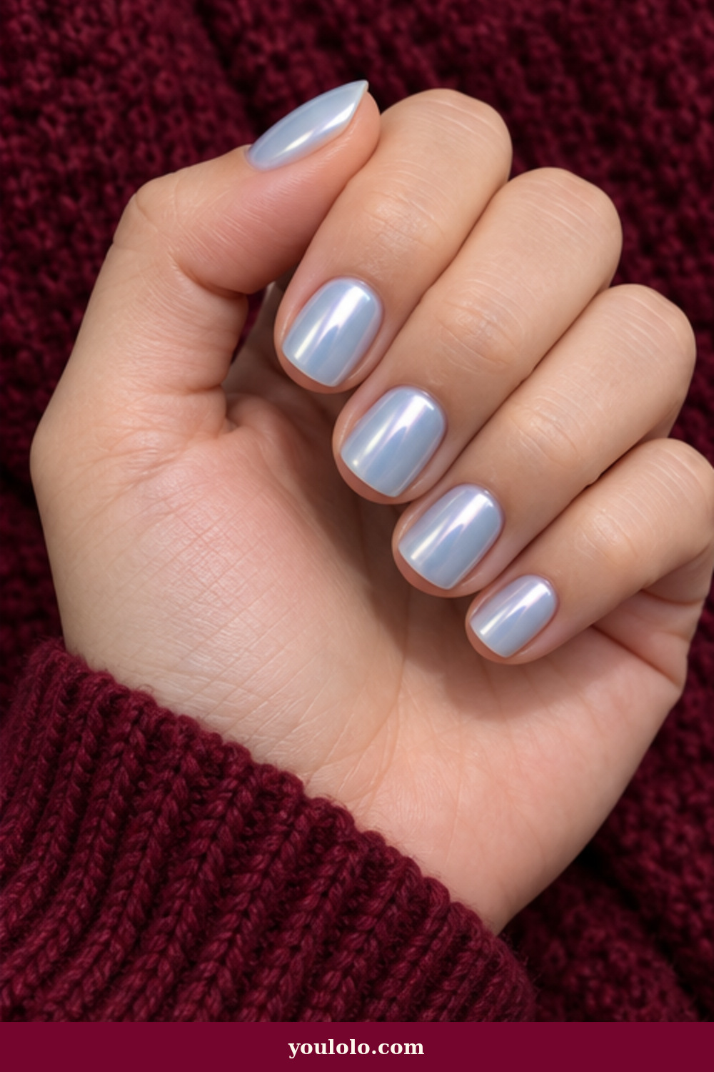 Glazed Nails idea 10: Icy Blue Glaze