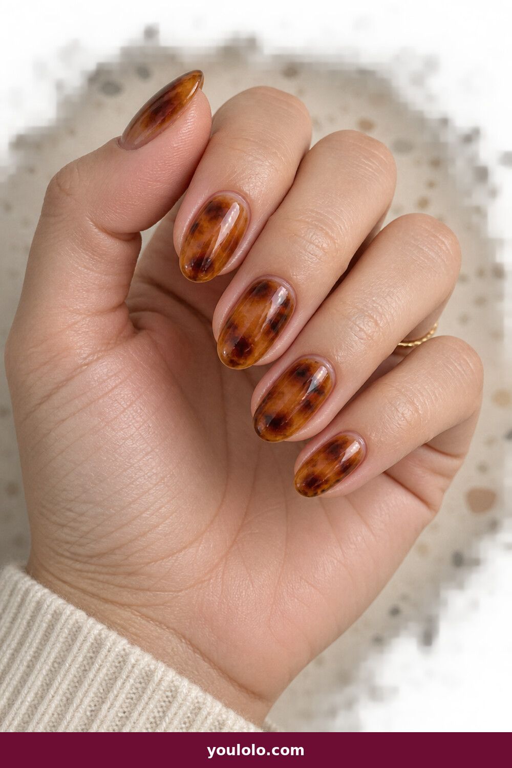 Glass Nails idea 11: Clear Tortoiseshell