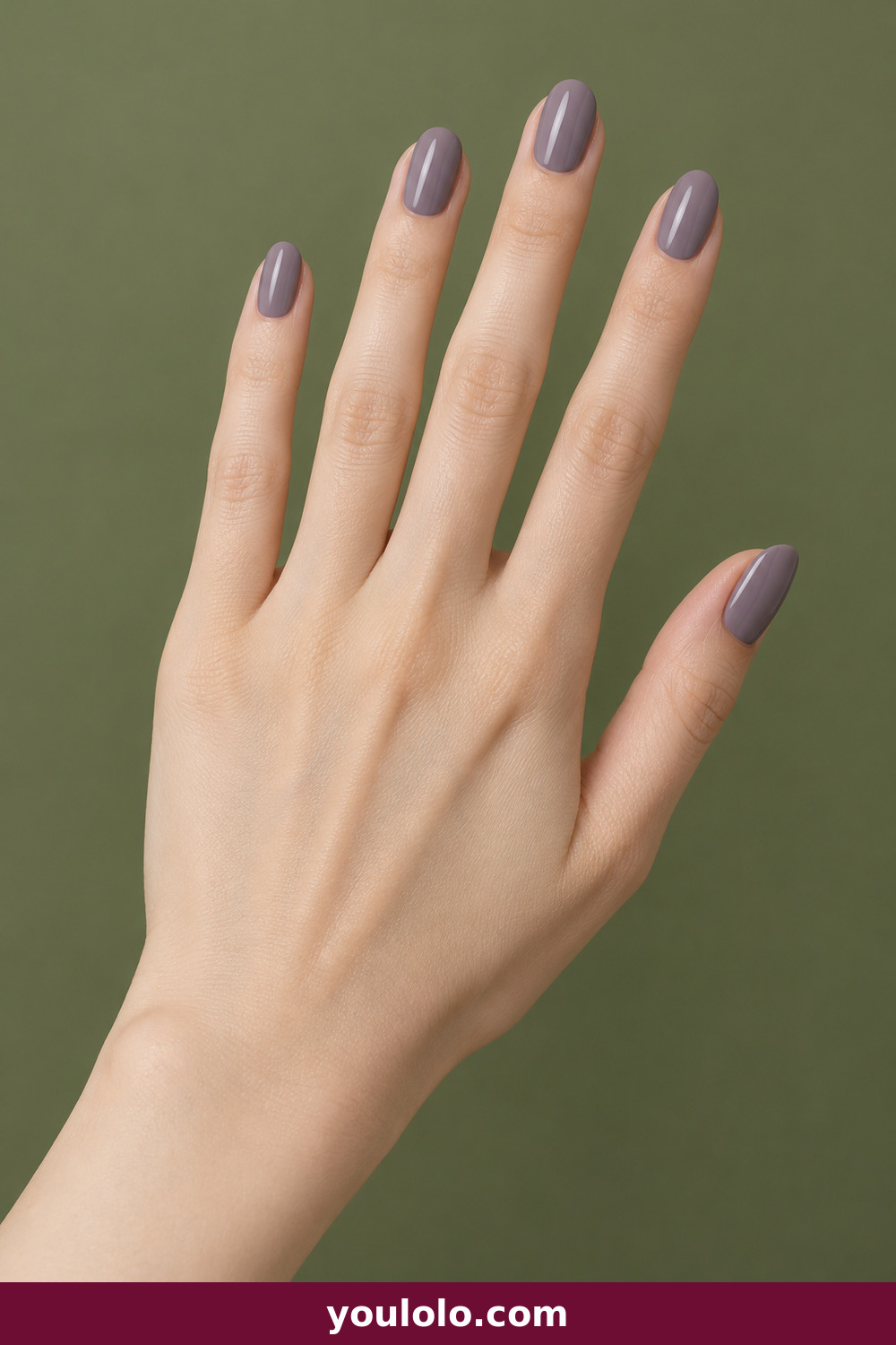 Grey Nails idea 11: Mauve Grey