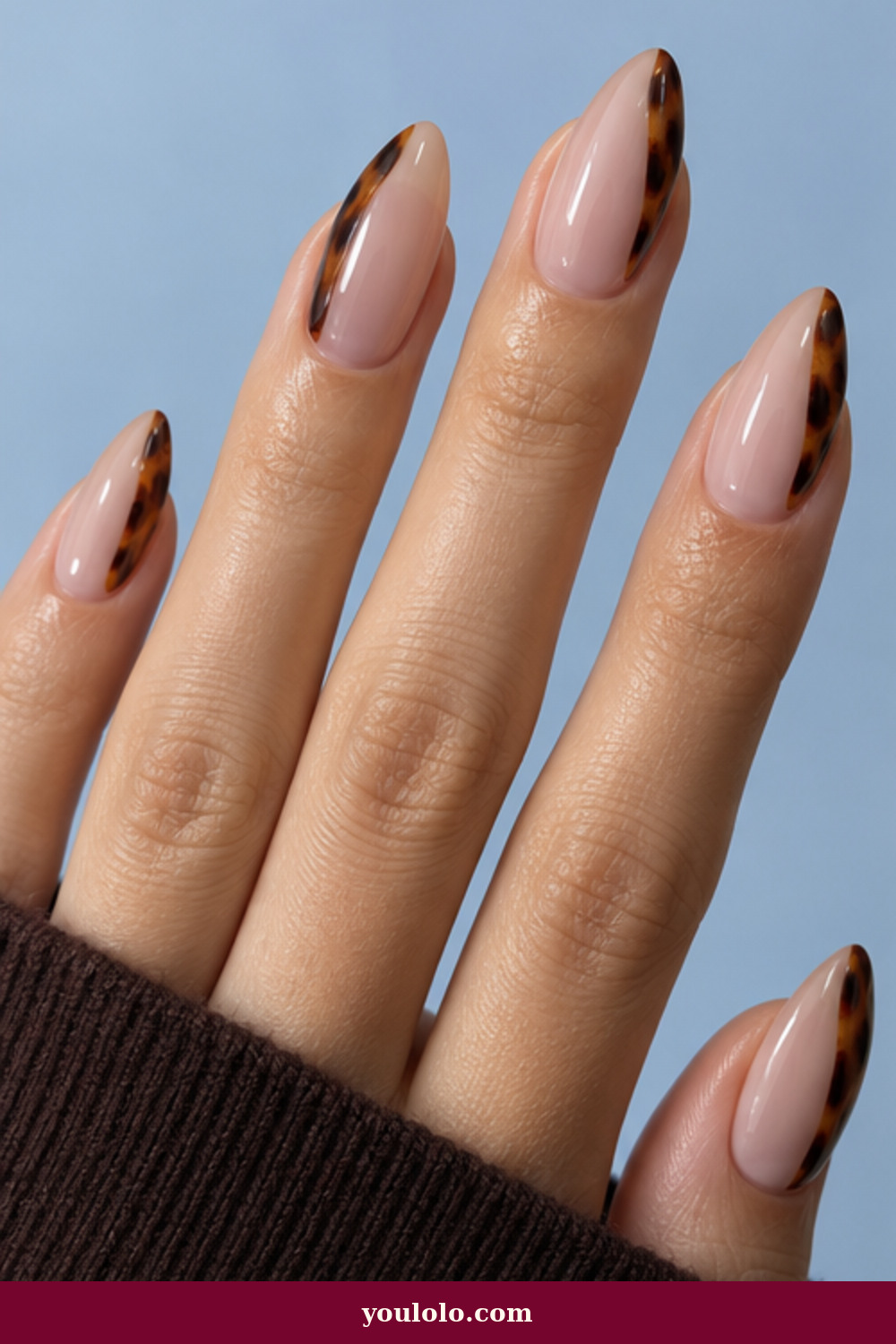 Simple Funky Nails idea 11: Side Tortoiseshell