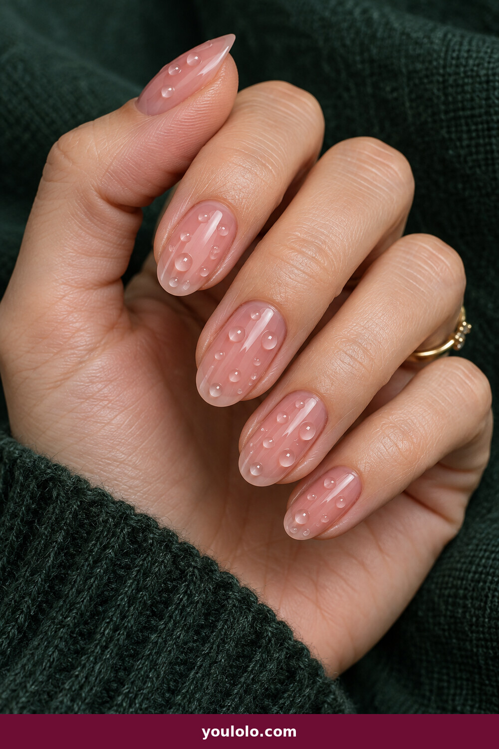 Pink Summer Nails idea 12: Rosy Glass Drops