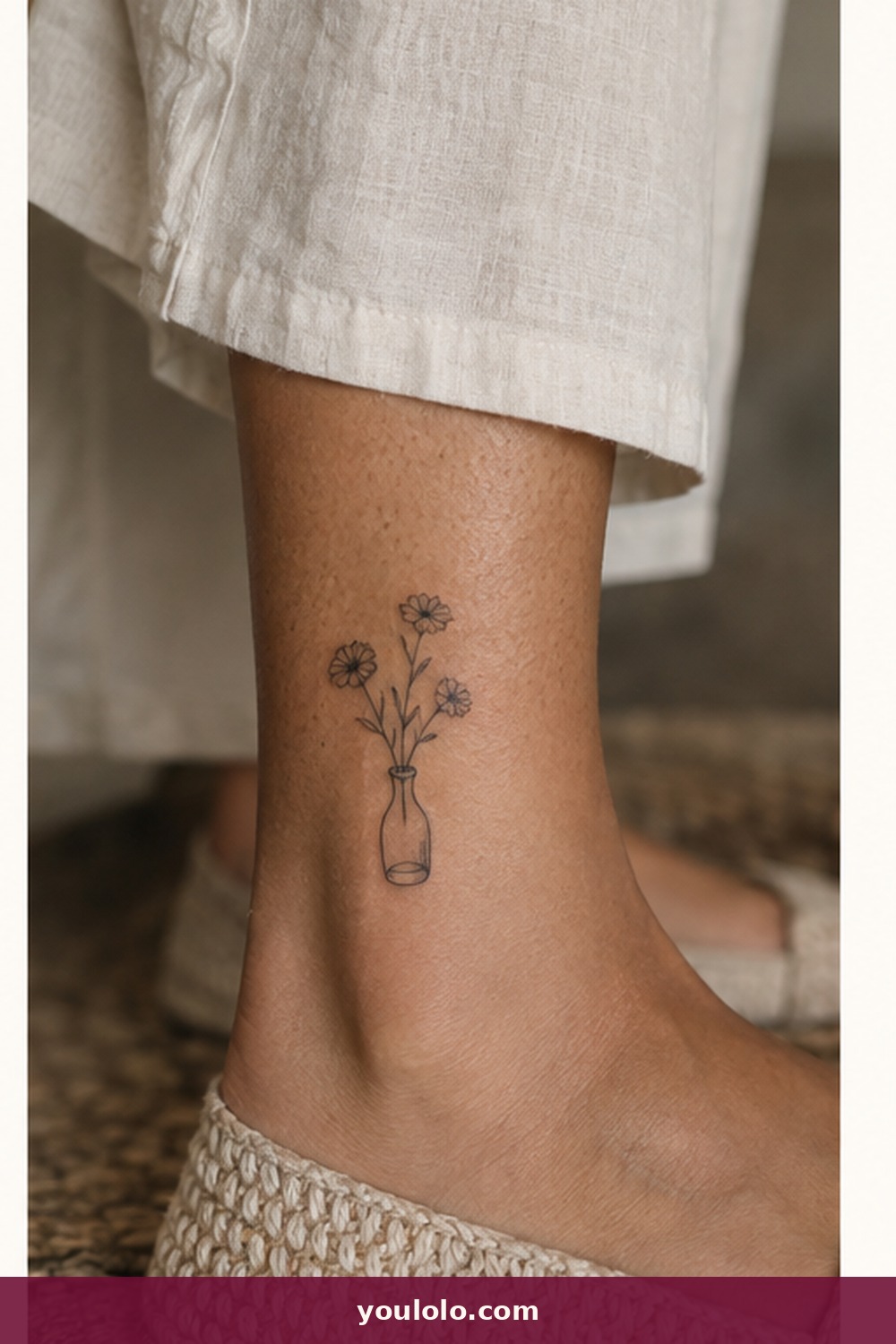 Wildflowers in a Tiny Vase — idea 12 from Fine Line Tattoos for Women