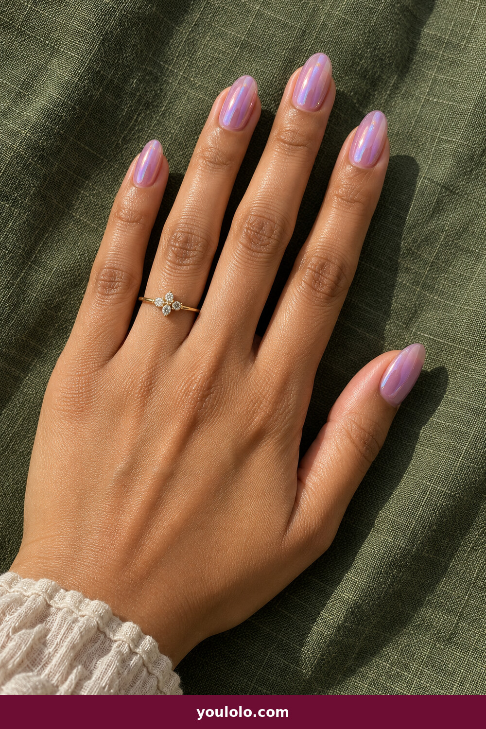 Glass Nails idea 13: Lavender Prism