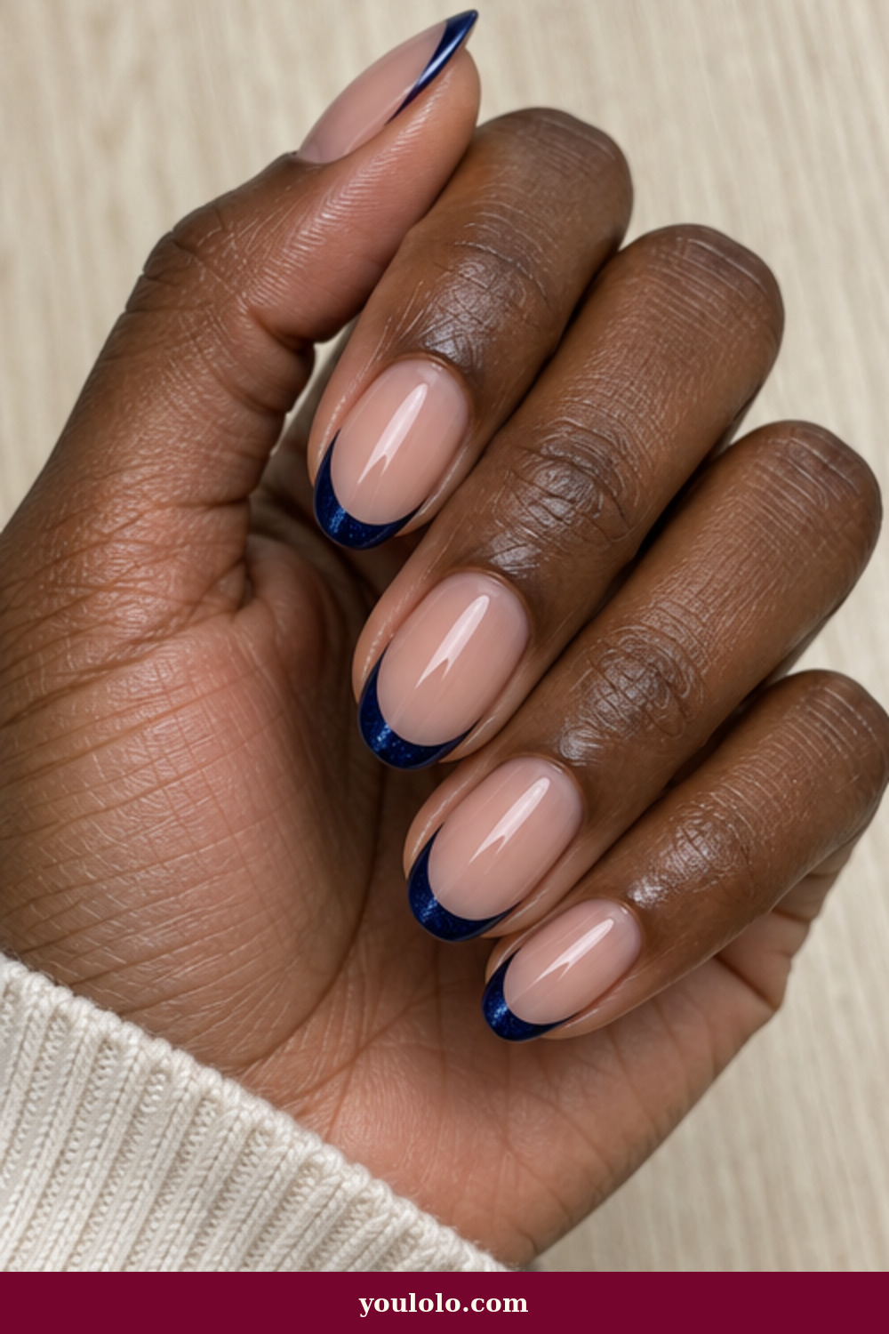 Luxury Nails idea 13: Sapphire Micro French