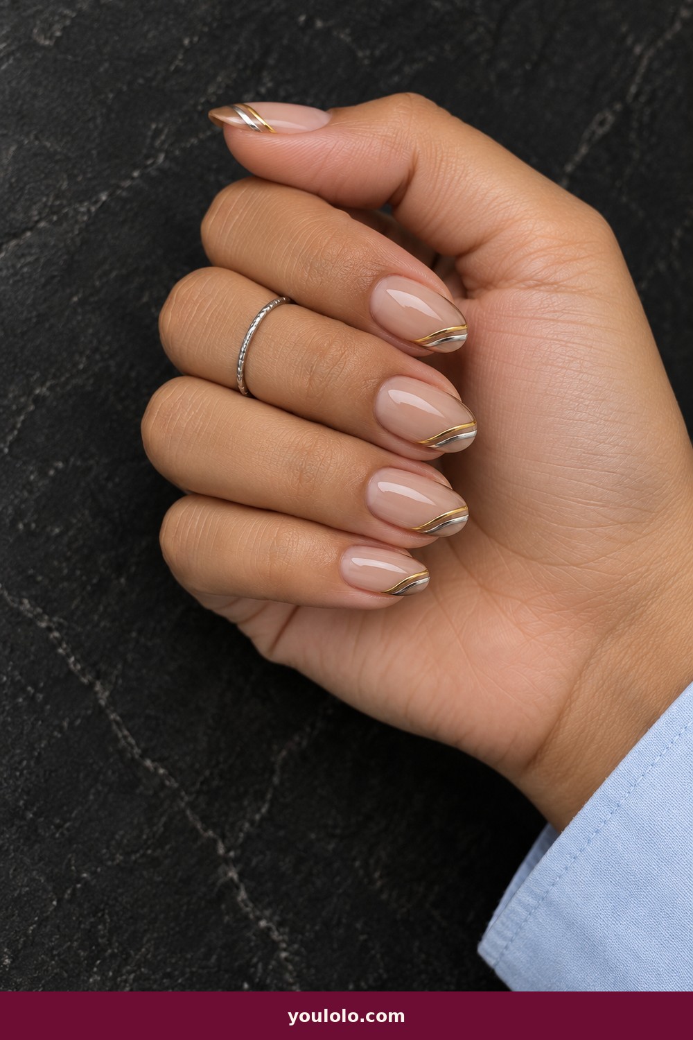 Pearl Chain Cuffs — Bangle Nails idea 14