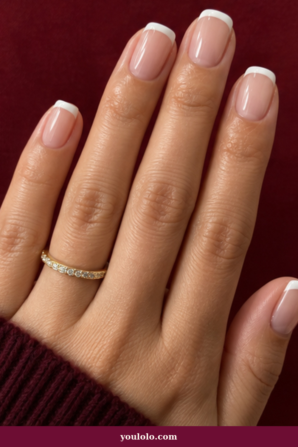 Squoval Nails idea 15: Balanced Classic French