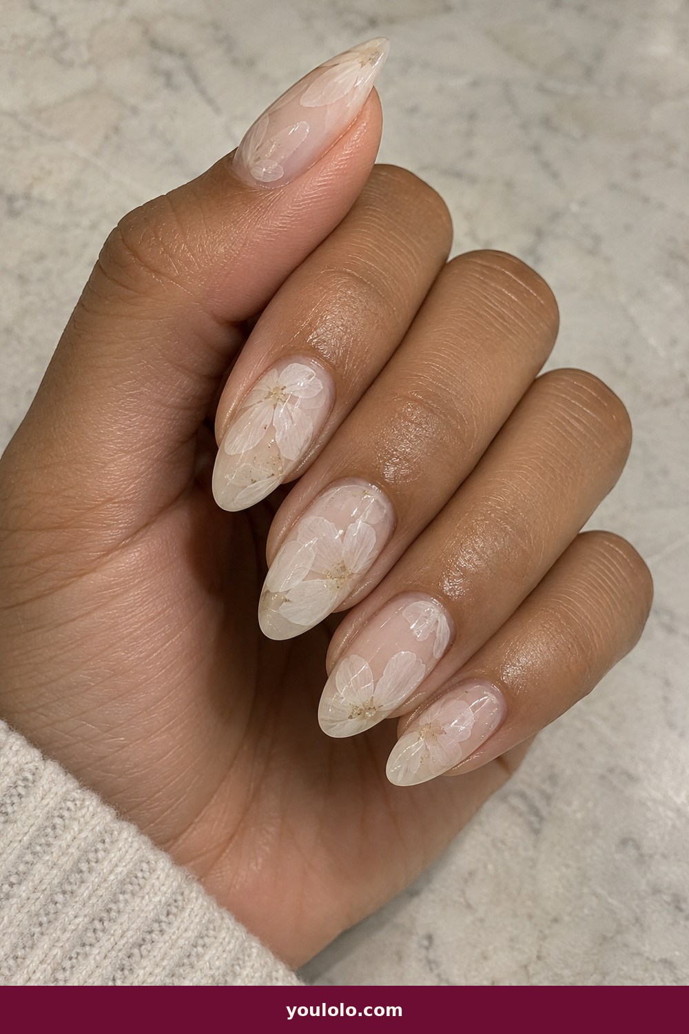 Funny Bunny Nails idea 15: Milk Bath Petals