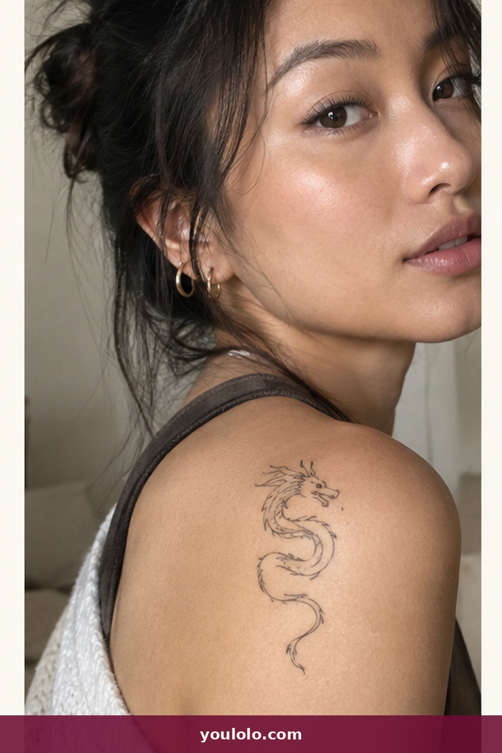 One-Line Dragon — idea 15 from Fine Line Tattoos for Women