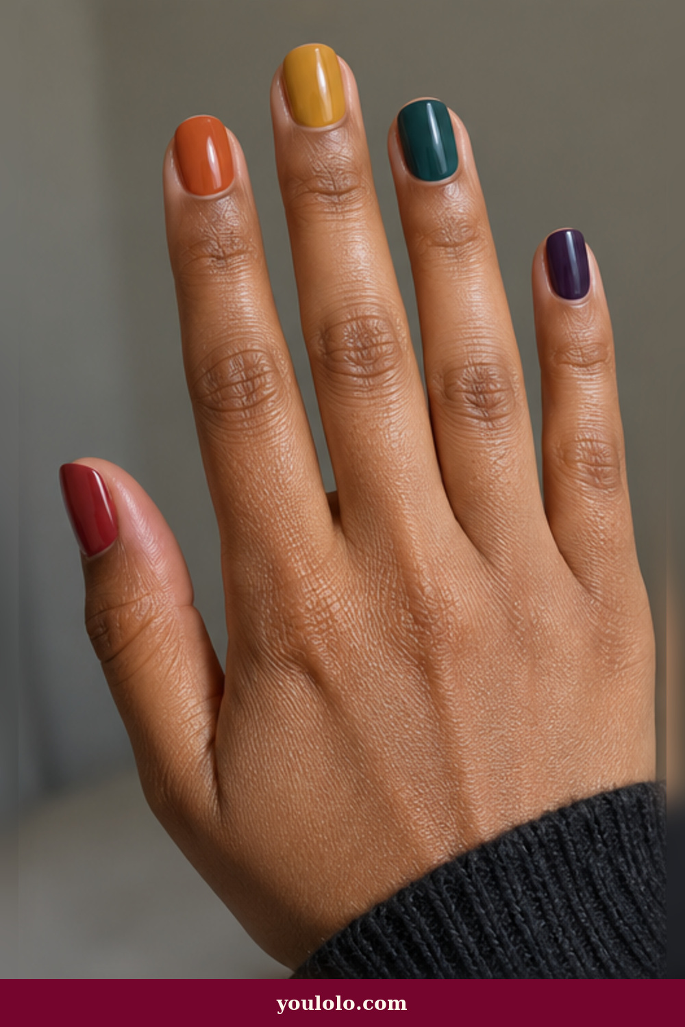 Earth-Spectrum Skittle Rainbow Nails idea