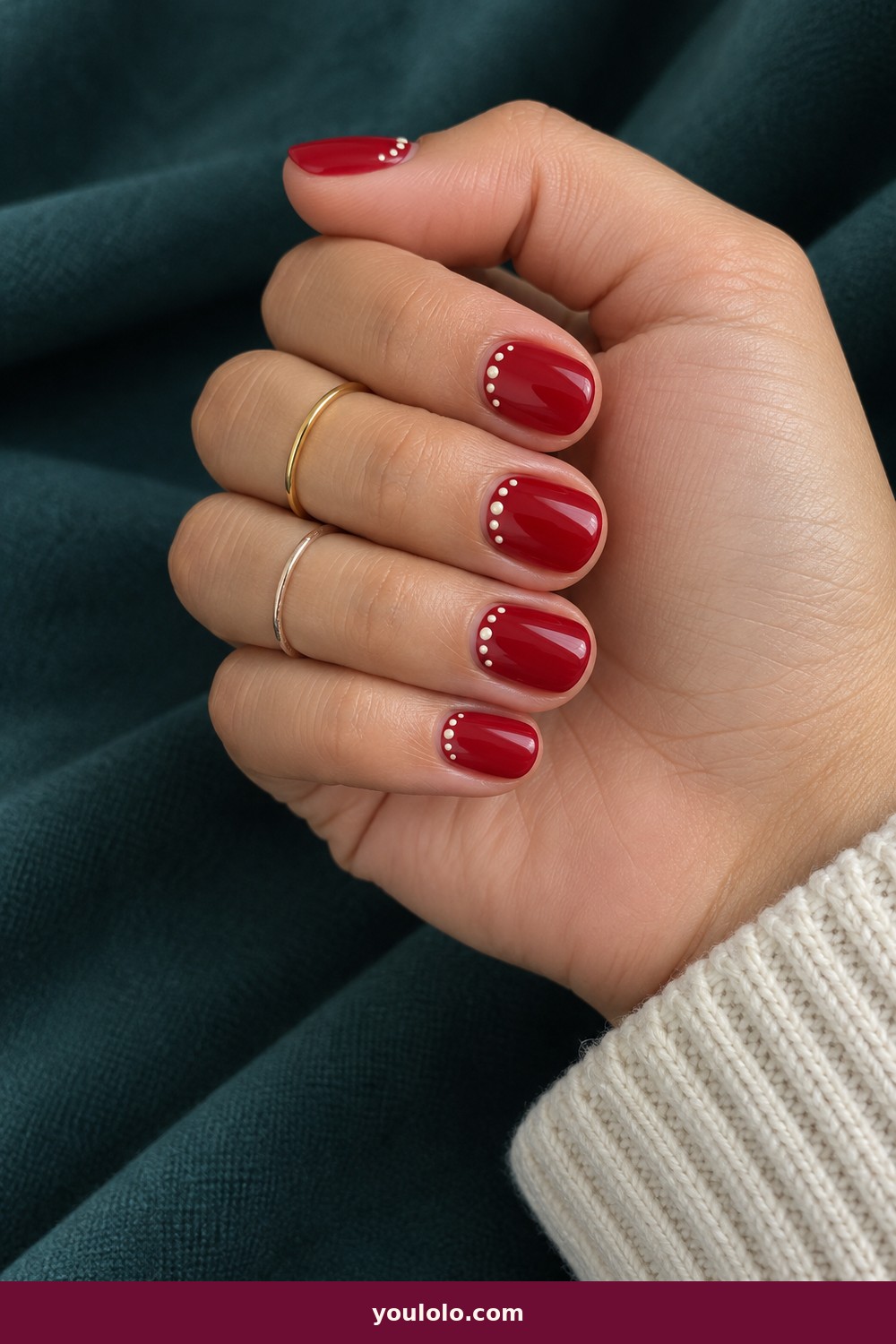 Matte and Gloss Red — Short Red Nails idea 16