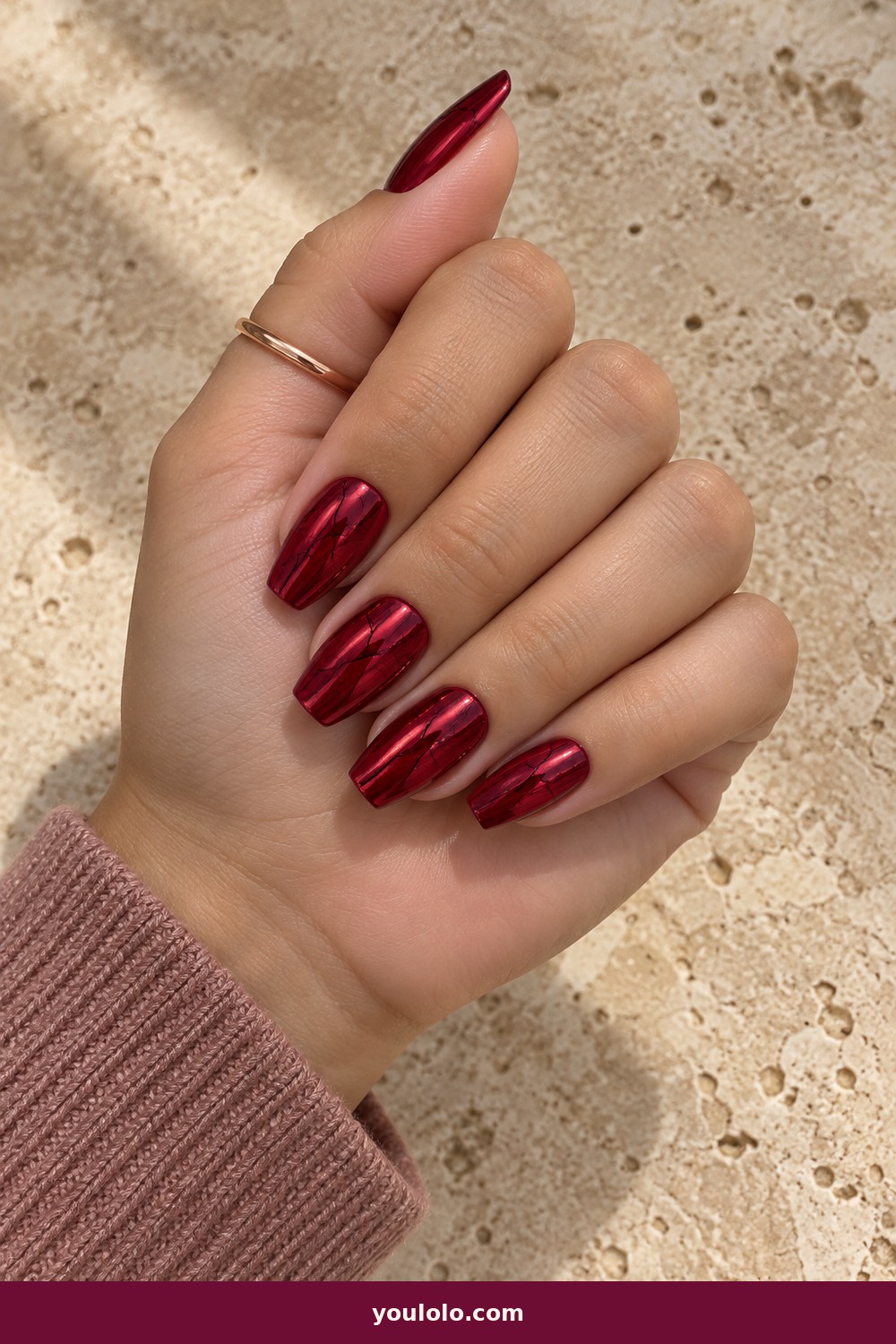 Midnight Bite Marks — Vampire Nails idea 16
