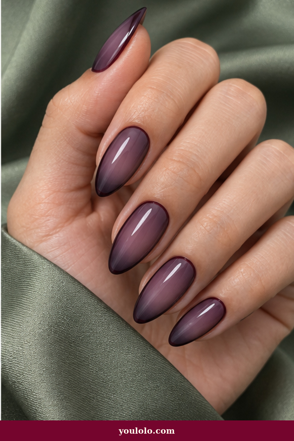 Luxury Nails idea 16: Plum Aura Outline