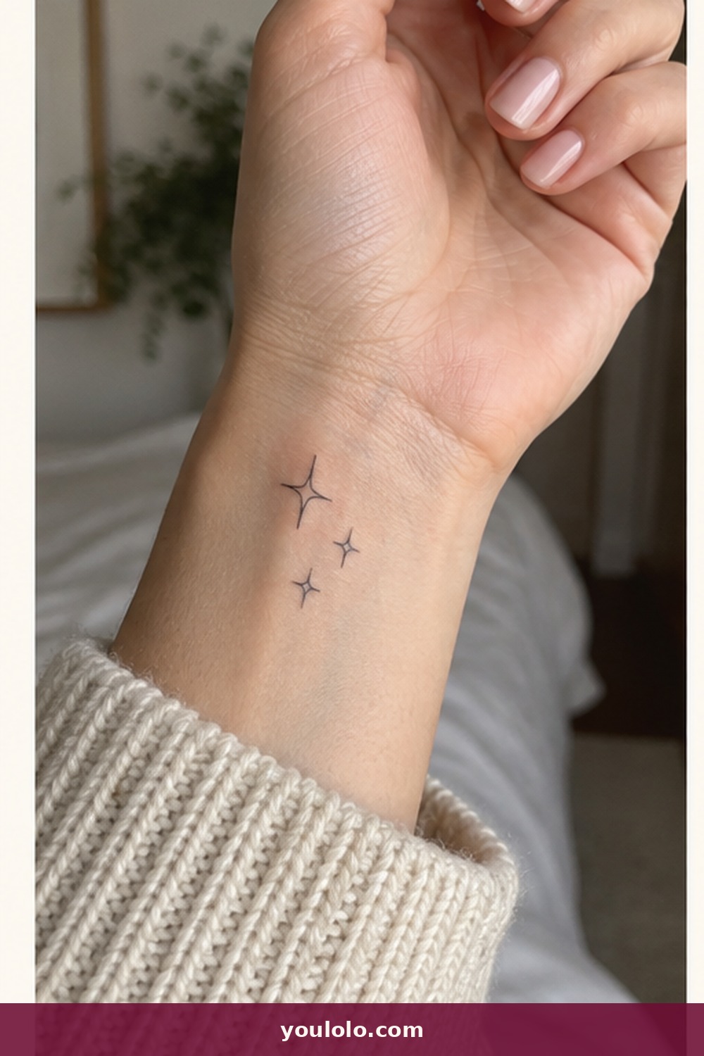 Three Scattered Sparkles — idea 16 from Dainty Wrist Tattoos for Women